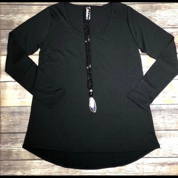 LuLaRoe Tops - LuLaRoe Black Lynnae long sleeve top new ALL SIZES LuLaRoe Tops - LuLaRoe Black Lynnae long sleeve top new ALL SIZES